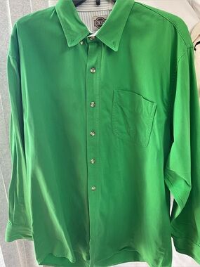 RODS Green Men's Button-Up Shirt